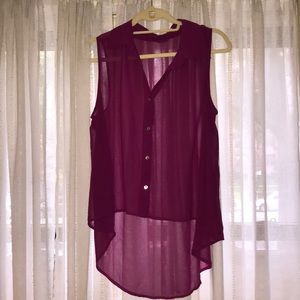 F21 Sheer High-Low Tank